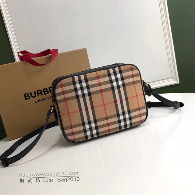 Burberry專櫃新款包包 巴寶莉Vintage復古格紋相機包  db1181